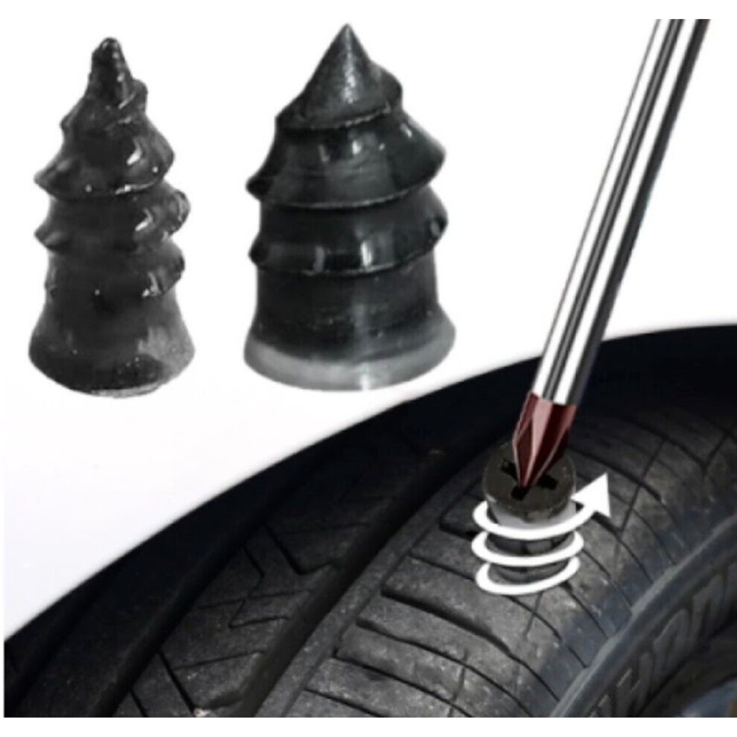 Universal 10‑Piece Tire Repair Nail Kit – DIY Puncture Fix for Cars, Motorcycles & Trucks with Storage Box