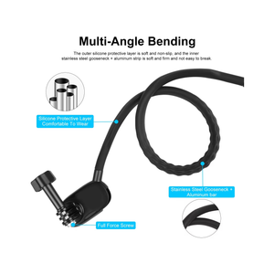 Universal Magnetic Neck Mount Phone Holder With Adjustable Gooseneck