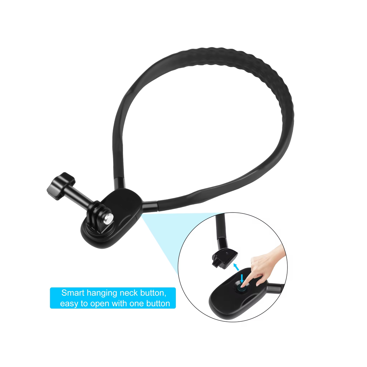 Universal Magnetic Neck Mount Phone Holder With Adjustable Gooseneck
