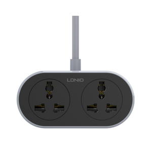 سلك تمديد عالمي للمخرج بطول 5 أمتار - أسود