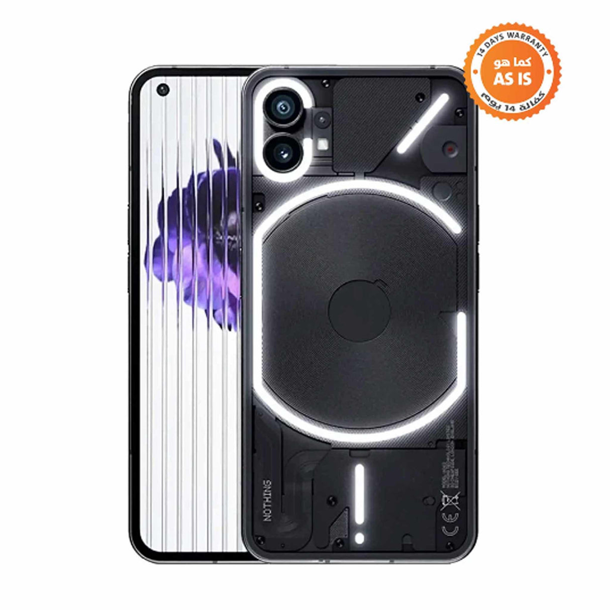 Nothing Phone 1, 6.55 Inch, 128GB, 8GB RAM, 5G Phone - Black - ASIS