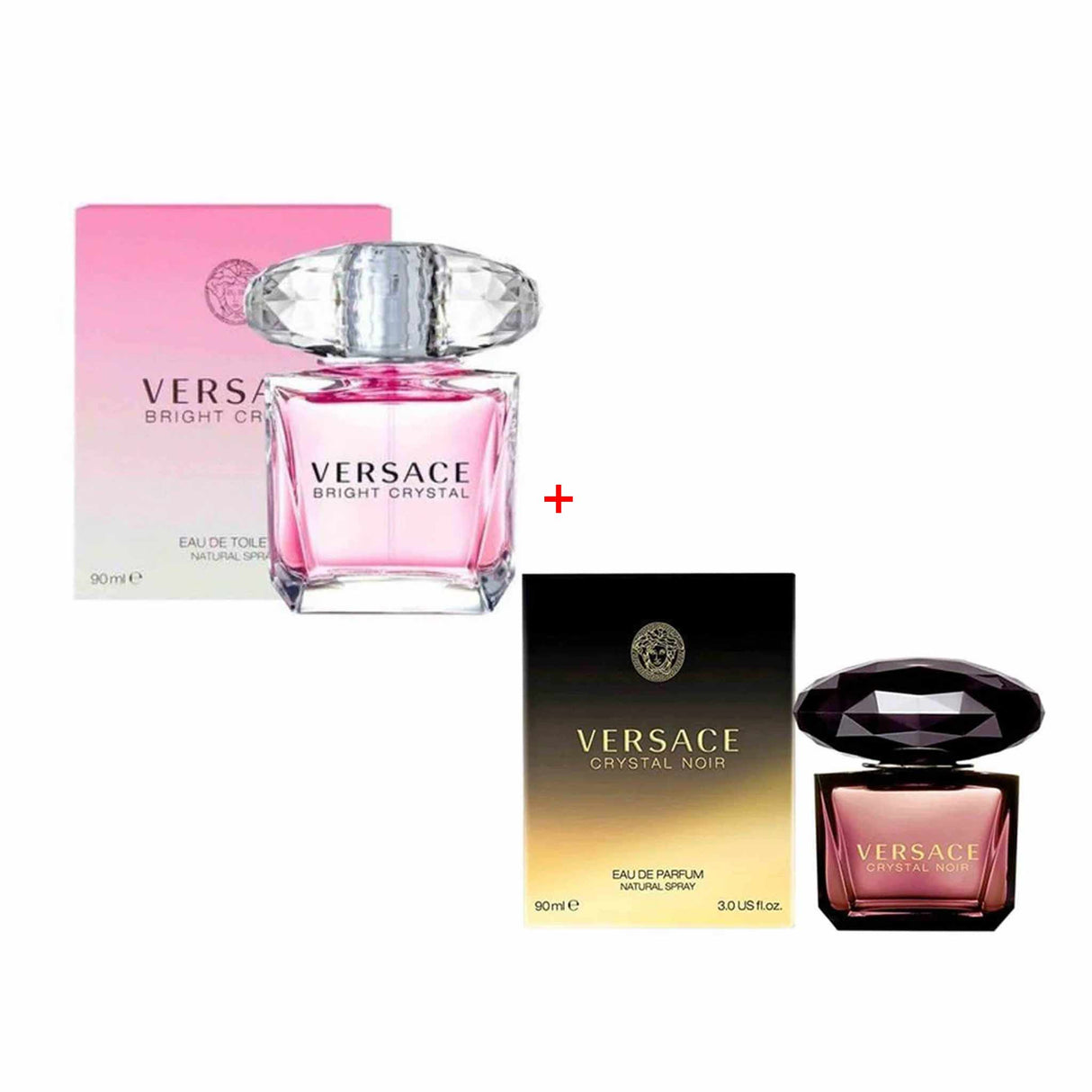 Versace Bright Crystal Edt For Women 90 Ml+Versace Crystal Noir EDP For Women 90Ml