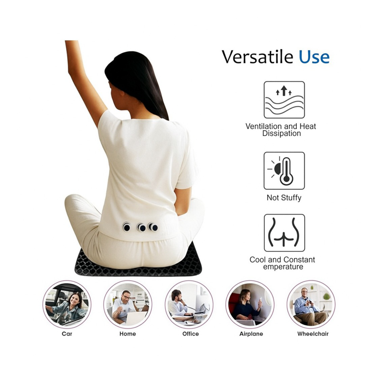 Double Thick Egg Gel Cushion for Pressure Pain Relief