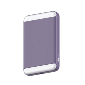 SIA MagOn SIPBMG8LD-PR Magnetic Power Bank PD 20W - Wireless Charging 15W With LED Light 8000 mAh - Purple - Zayoom