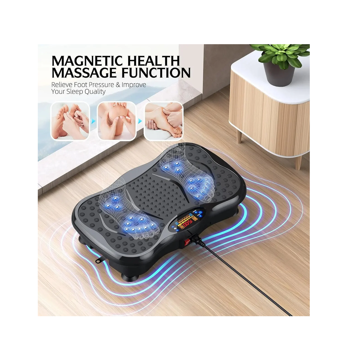 Black Bull Vibration Plate Exercise Machine Carbon Fibre Vibration Plate
