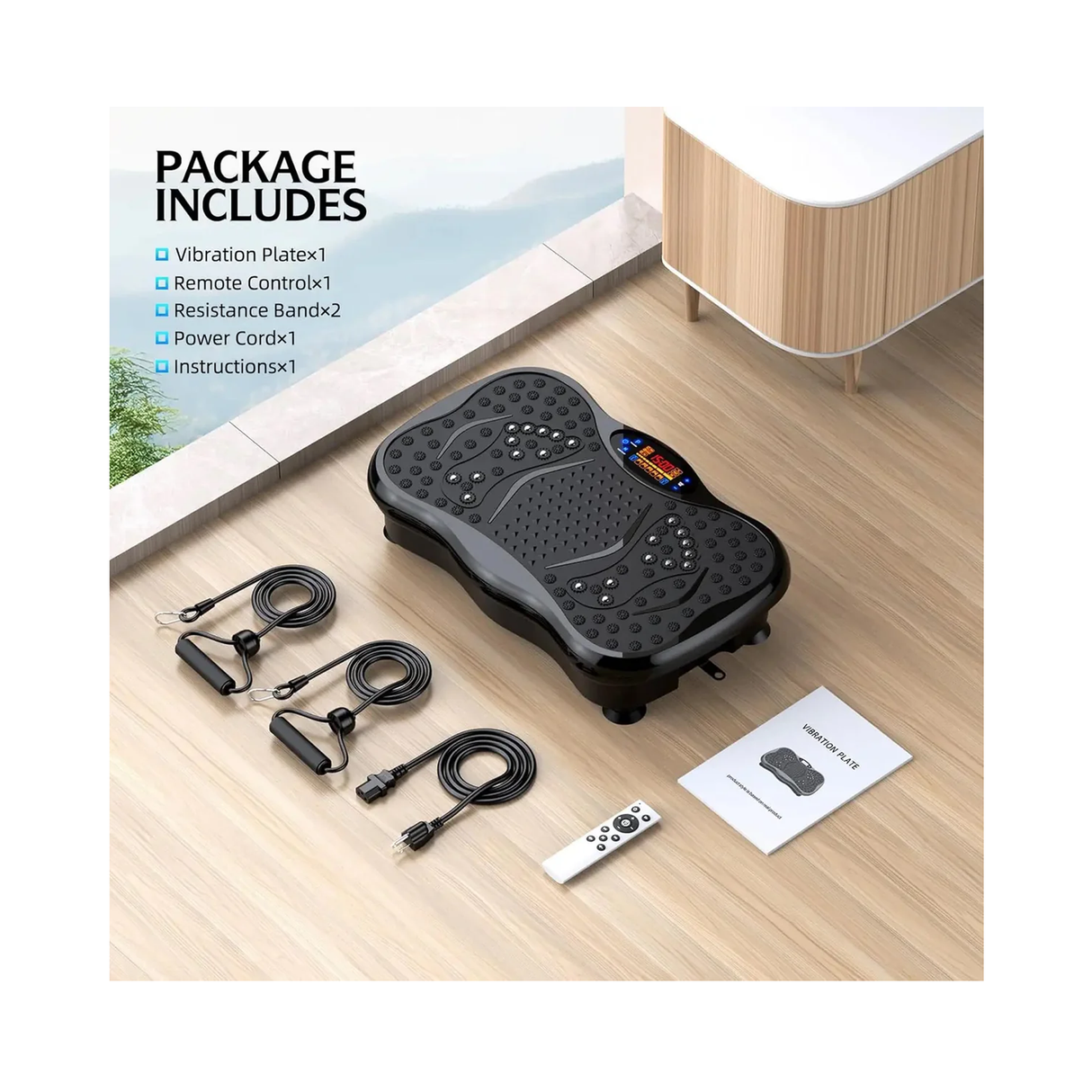 Black Bull Vibration Plate Exercise Machine Carbon Fibre Vibration Plate