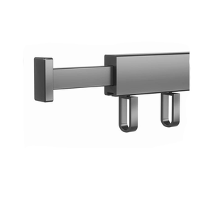 Wall-Mounted Metal Triple Foldable Clothes Drying Rack with Extension Rod, Push-Pull Design, 180° Rotation, and Punch-Free Installation