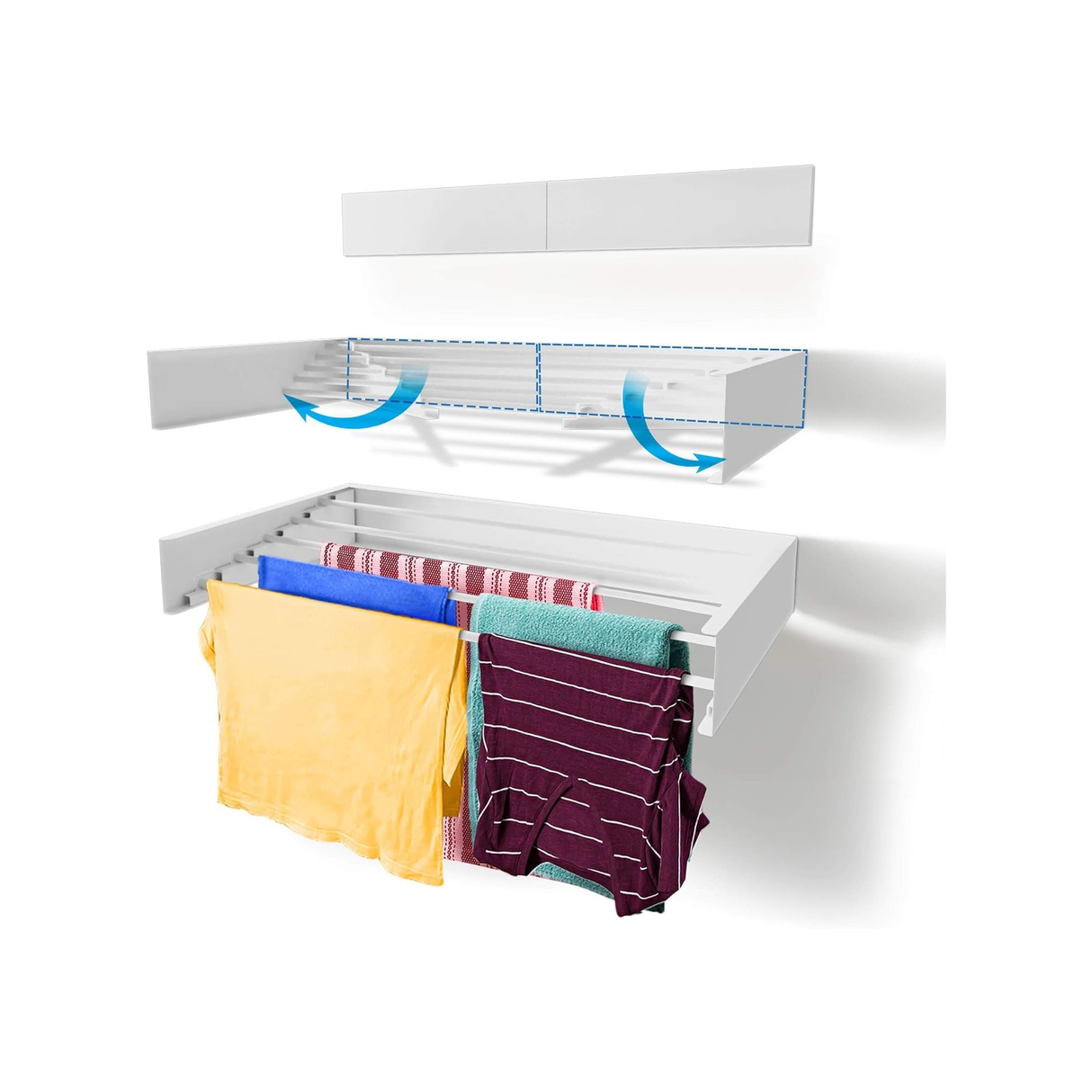 رف ملابس / مناشف يُثبت على الحائط