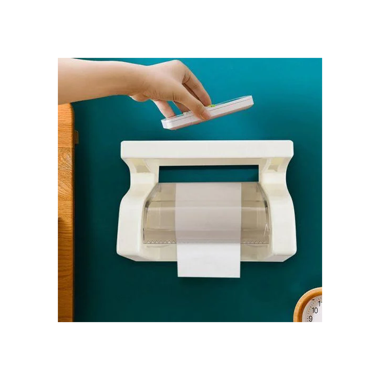 حامل لفّافات مناديل مثبت على الحائط بنفسه بقوة تثبيت عالية للحمام