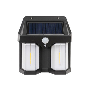 ضوء ليد مزدوج خارجي شمسي مثبت على الحائط مزوّد بمستشعر حركة للإضاءة الخارجية