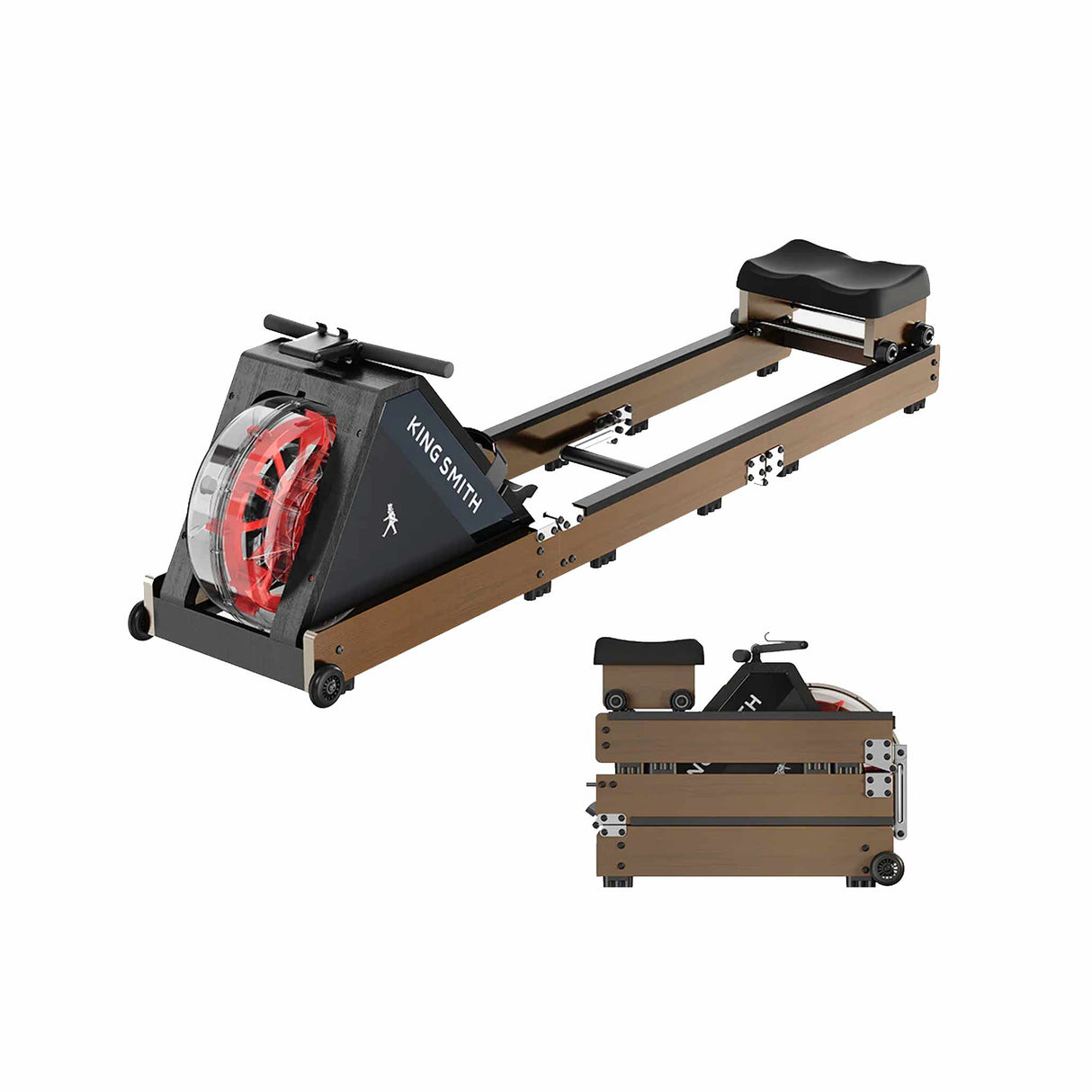 Kingsmith Water Rowing Machine WR20,  With Tri-Fold Patent, Water Resistance - Walnut Color