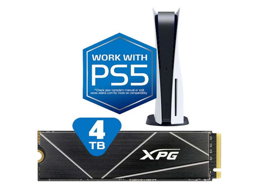 XPG Gammix S70 Blade 4TB SSD - PS5 Compatible Internal Solid State Drive - Black