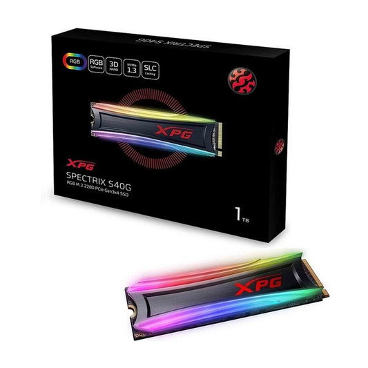 XPG Spectrix S40G RGB PCIE GEN3X4 M.2 2280 Solid State Drive - 1TB