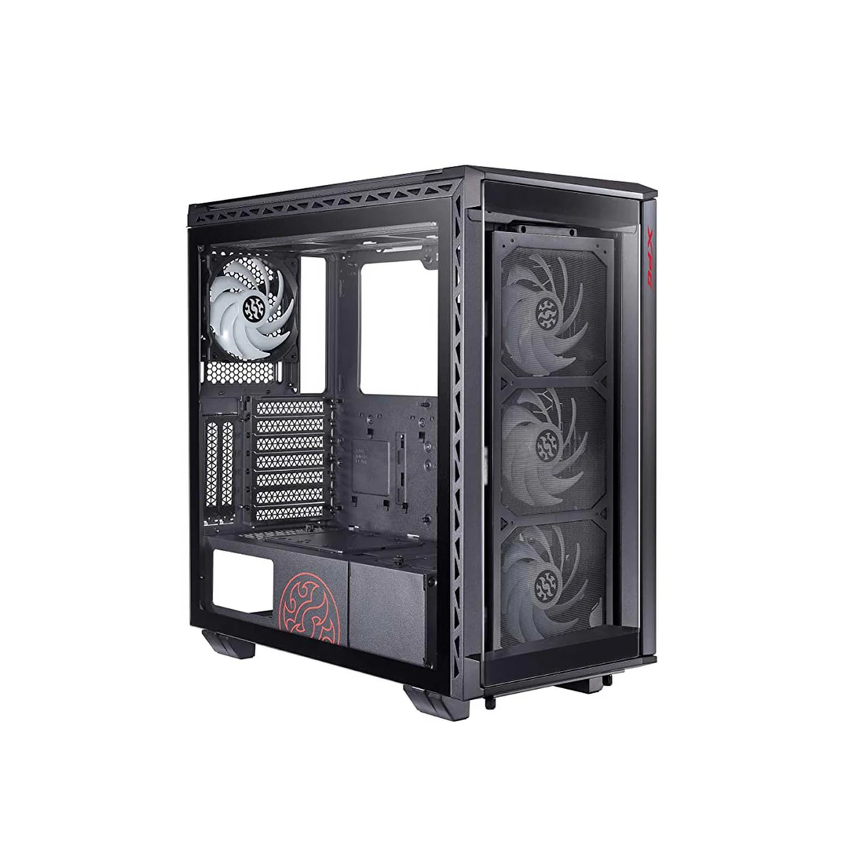 XPG BATTLECRUISER Super ATX Mid Tower Gaming PC Case - Black (4 ARGB Fans Included)