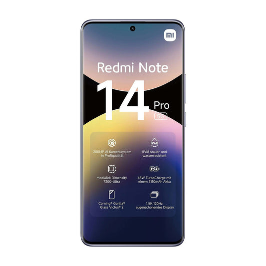 Xiaomi Redmi Note 14 Pro - 5G - Lavender Purple - 8GB RAM 256GB ROM + Redmi Buds 6 Play White