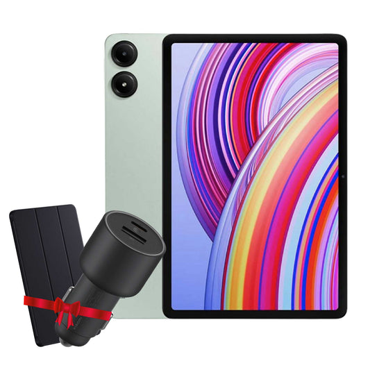 Xiaomi Redmi Pad Pro - 8G RAM - 256G ROM - Mint Green + Redmi Pad Pro Cover - Black + Xiaomi 67W Car Charger (USB-A + Type-C)