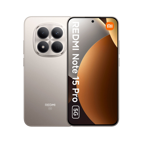 شاومي ريدمي نوت 15 برو 5جي – ذاكرة 12 جيجابايت + سعة تخزين 256 جيجابايت – موبايل – لون التيتانيوم