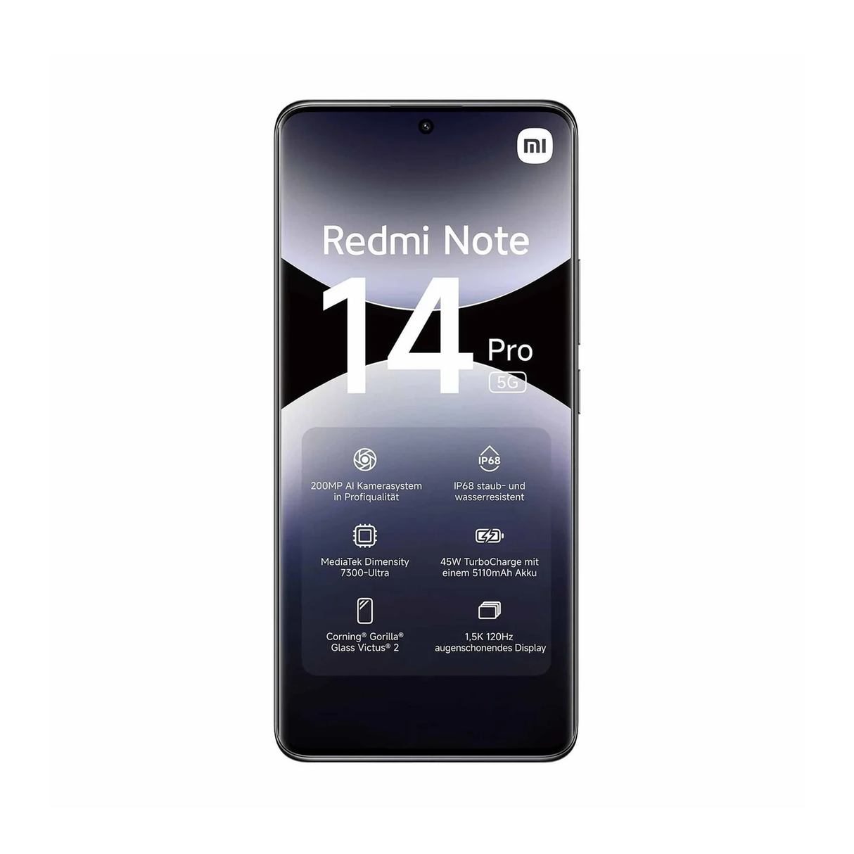 Xiaomi Redmi Note 14 Pro 5G - Mobile Phone - 12GB RAM 512GB ROM - Midnight Black - ASIS