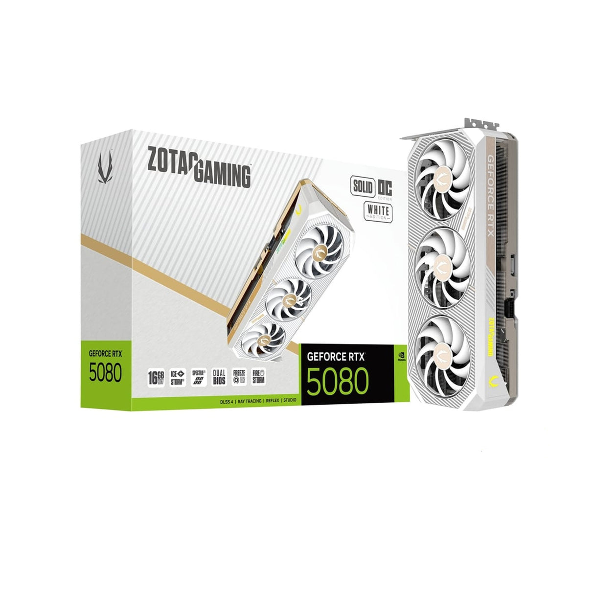 ZOTAC GAMING GeForce RTX 5080 SOLID OC White Edition 16GB GDDR7