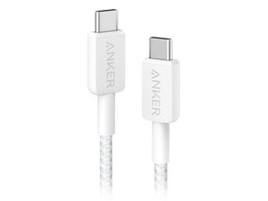 كابل Anker 322 USB-C إلى USB-C - 3 أقدام - نايلون أبيض
