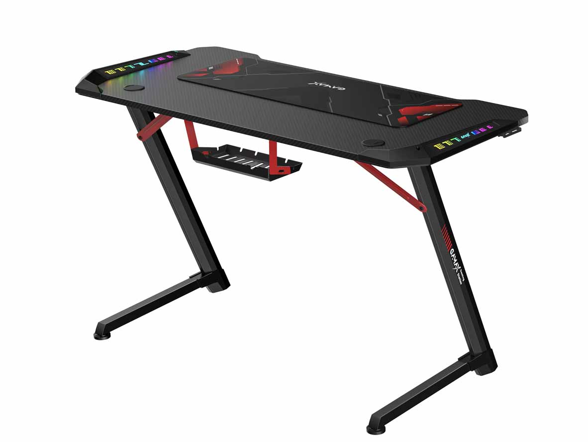 Gamax TD-03 Carbon Fiber RGB Gaming Desk - Zayoom