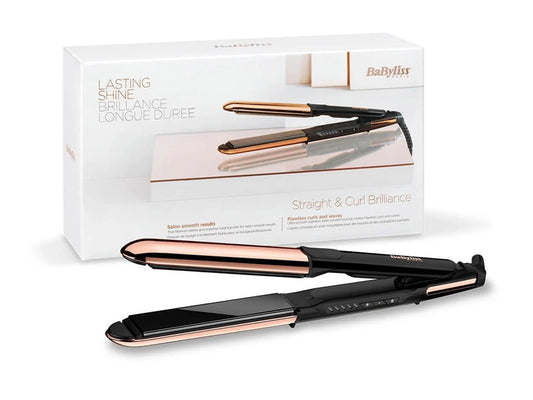 Babyliss Straightener 25MM Titanium Plates 5Temp - Rose Gold Black