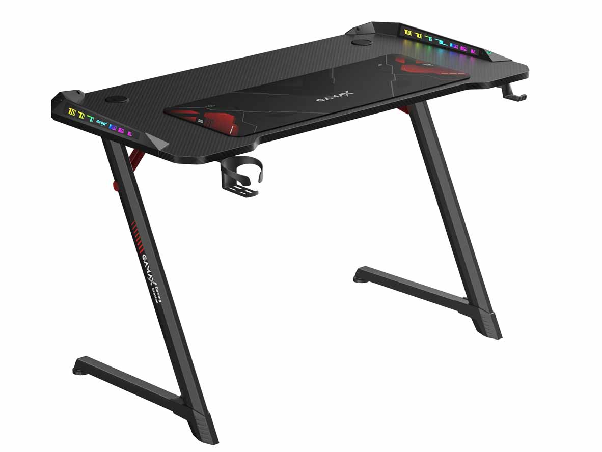 Gamax TD-03 Carbon Fiber RGB Gaming Desk - Zayoom