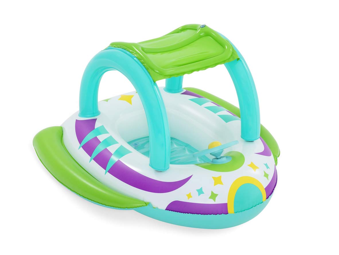 Bestway - 1.07m X 1.12m Space Splash Baby Boat - Age 3+ - Zayoom