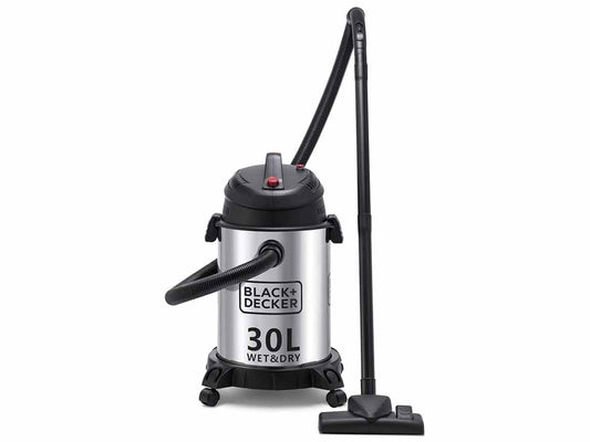 BLACK+DECKER Wet & Dry Drum Vacuum Cleaner (Stainless Steel Tank) 30L - 1610W