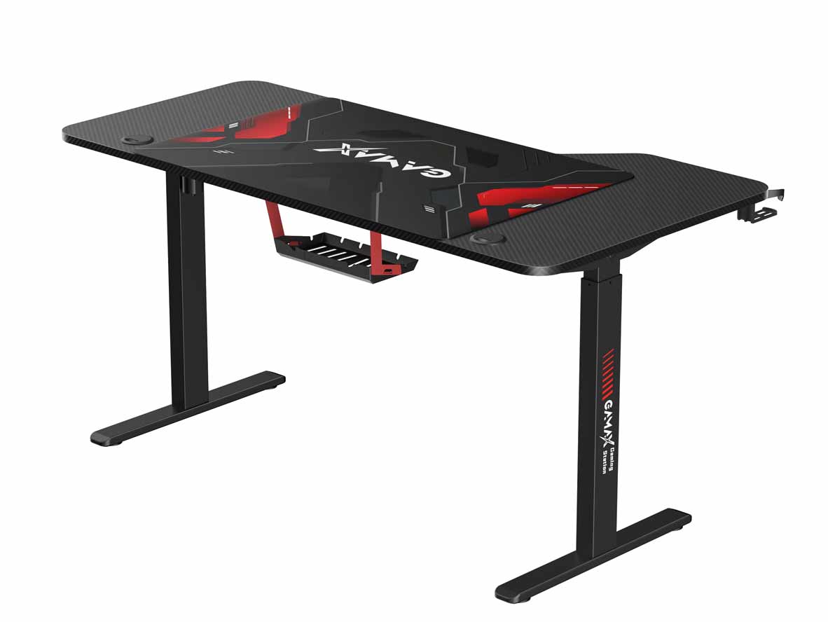 Gamax HA-04 Hydraulic L-Shaped Gaming Desk - Left Side - Zayoom