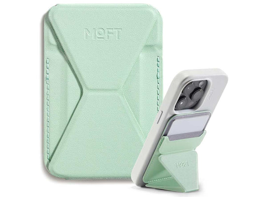 MOFT Snap-On iPhone Stand & Wallet - Peppermint