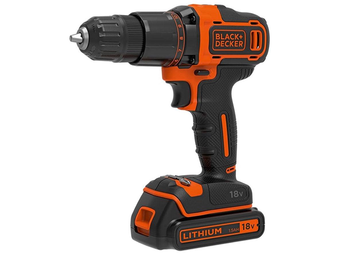 Black+Decker 18 V Cordless 2-Gear Combi Hammer Drill Power Tool with Kitbox - Zayoom