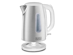 Black+Decker Concealed Stainless Steel Kettle 1.7L 2000W - White - Zayoom
