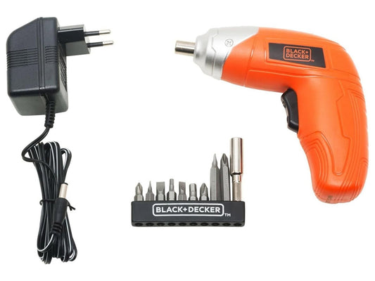 Black+Decker Screwdriver Ni-Cad 3.6V + 10 Bit Set