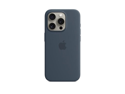 Apple iPhone 15 Pro Max Silicone Case with MagSafe Storm Blue - Zayoom