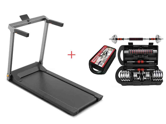 King Smith WalkingPad G1 Foldable Treadmill - Black + NHE Dumbbells Set 15KG (Free)