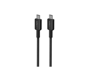 Anker 322 USB-C to USB-C Cable 60W Braided (0.9m/3ft) -Black - Zayoom