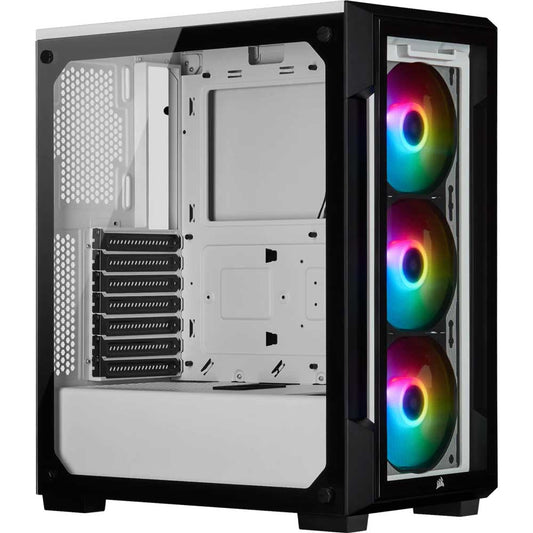 Corsair ATX iCUE 220T RGB Mid Tower PC Case - White