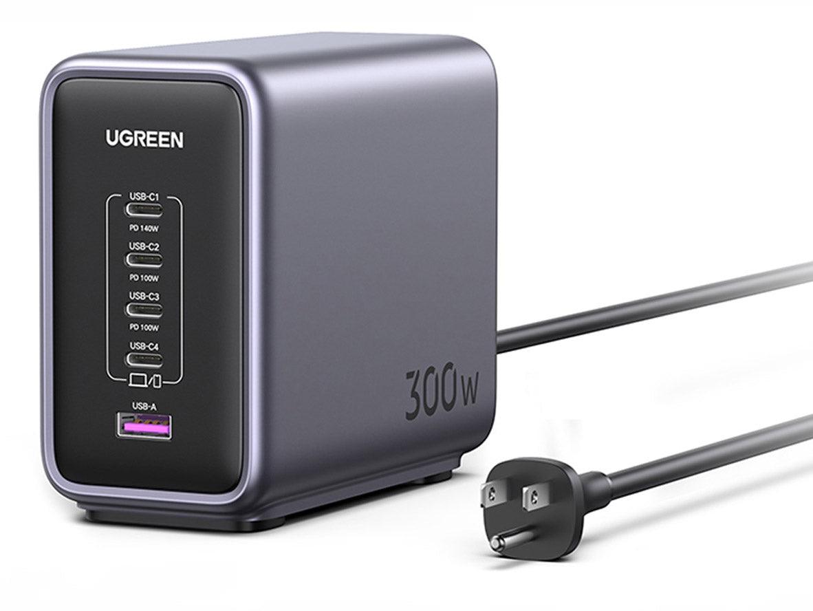 UGREEN 90904B Nexode 300W 5-Port PD GaN Fast Charger UK - Zayoom