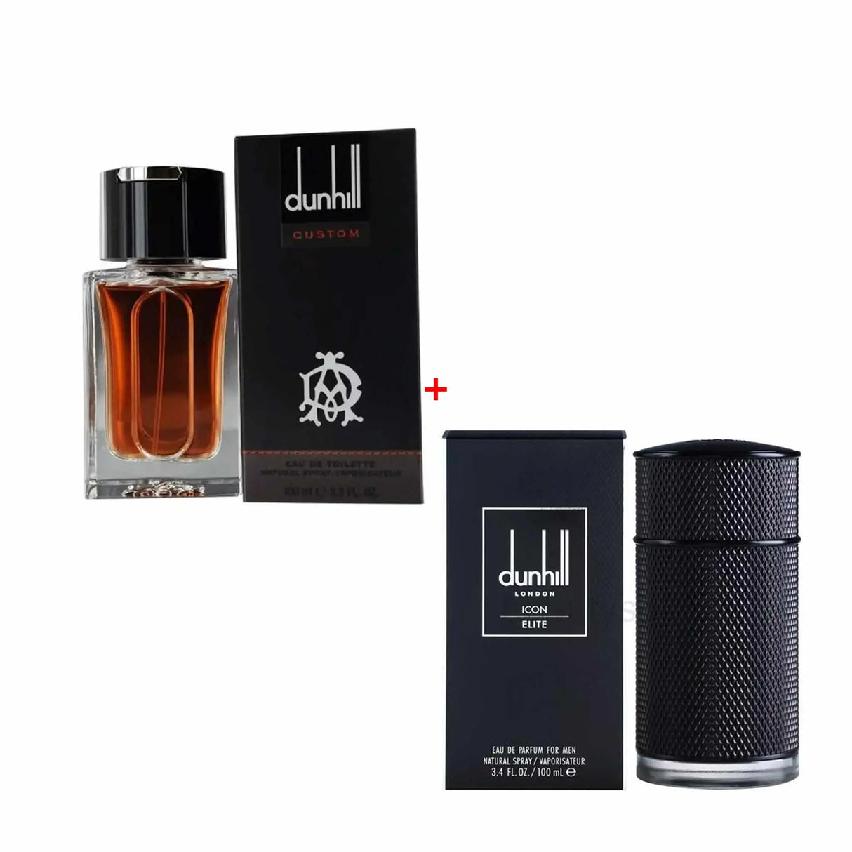 دانهيل أيكون إيليت - ماء عطر للرجال - 100 مل + دانهيل كاستم - ماء تواليت للرجال - 100 مل
