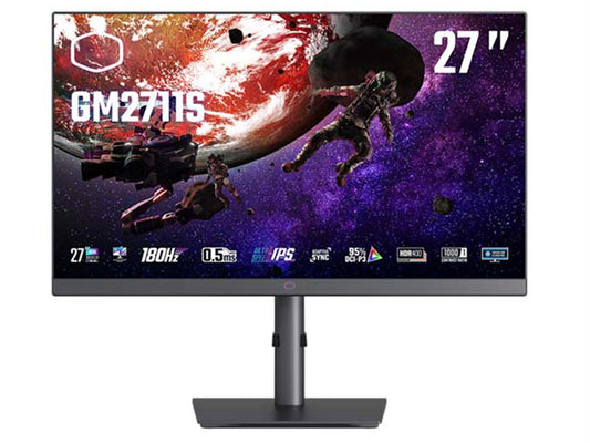 Cooler Master GM2711S - 27 Inch QHD -180Hz  - 0.5Ms Ultra IPS Gaming Monitor - Black