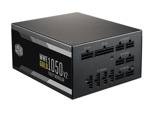 Cooler Master MWE 1050W - V2 80 Plus Gold Fully Modular Power Supply Unit - Black