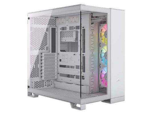 Corsair iCUE Link 6500X RGB Mid-Tower ATX Dual Chamber PC Case - White