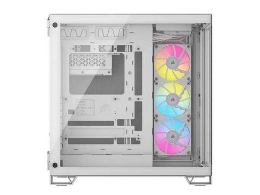 Corsair iCUE Link 6500X RGB Mid-Tower ATX Dual Chamber PC Case - White