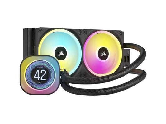 Corsair iCUE Link H100i LCD RGB - 240Mm AIO CPU Liquid Cooler - Black