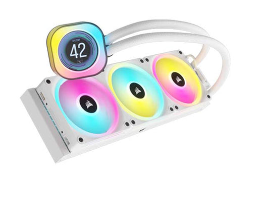 Corsair iCUE Link  H150i LCD RGB - 360Mm AIO CPU Liquid Cooler - White