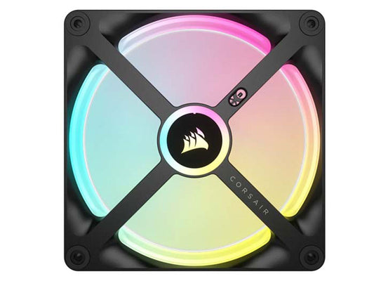 Corsair iCUE Link QX140 RGB - 2 x 140Mm PWM PC Fans Starter Kit With Hub - Black