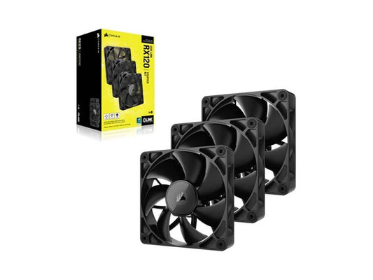 Cosair iCUE Link RX120 - 3 x 120mm PWM Fan Triple Starter Kit - Black