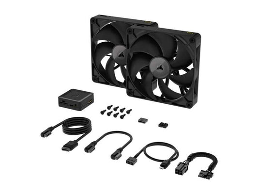 Corsair iCUE Link RX140 - 2 x 140mm PWM Fan Twin Starter Kit - Black