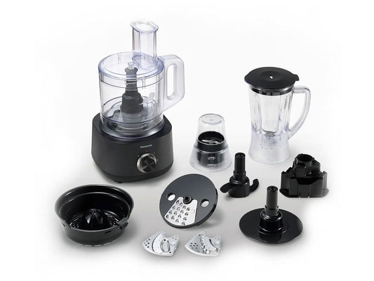 Panasonic Food Processor 2.4L with 9 Accessories for 25 Functions 800 Watts - Black